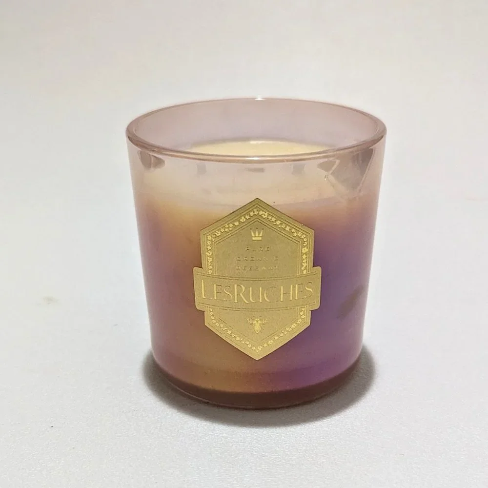 New Les Ruches Vanilla Eucalyptus 8oz Candle Organic Beeswax